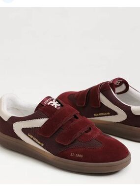 Sam Edelman Talia Velcro Sneakers in French Burgundy size 9